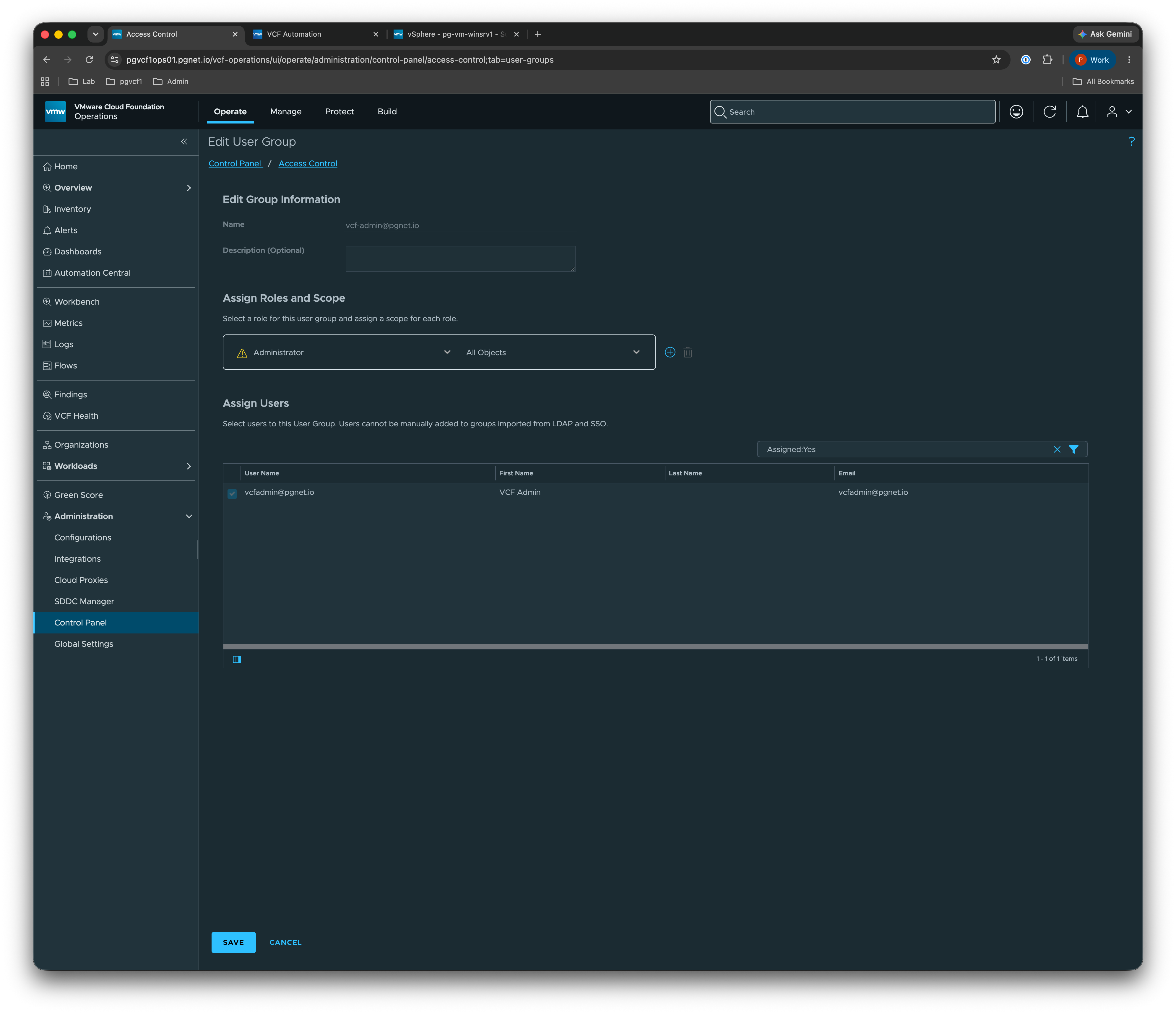 Assign Administrator / All Objects